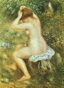 Pierre Renoir Baigneuse se Coiffant oil painting artist